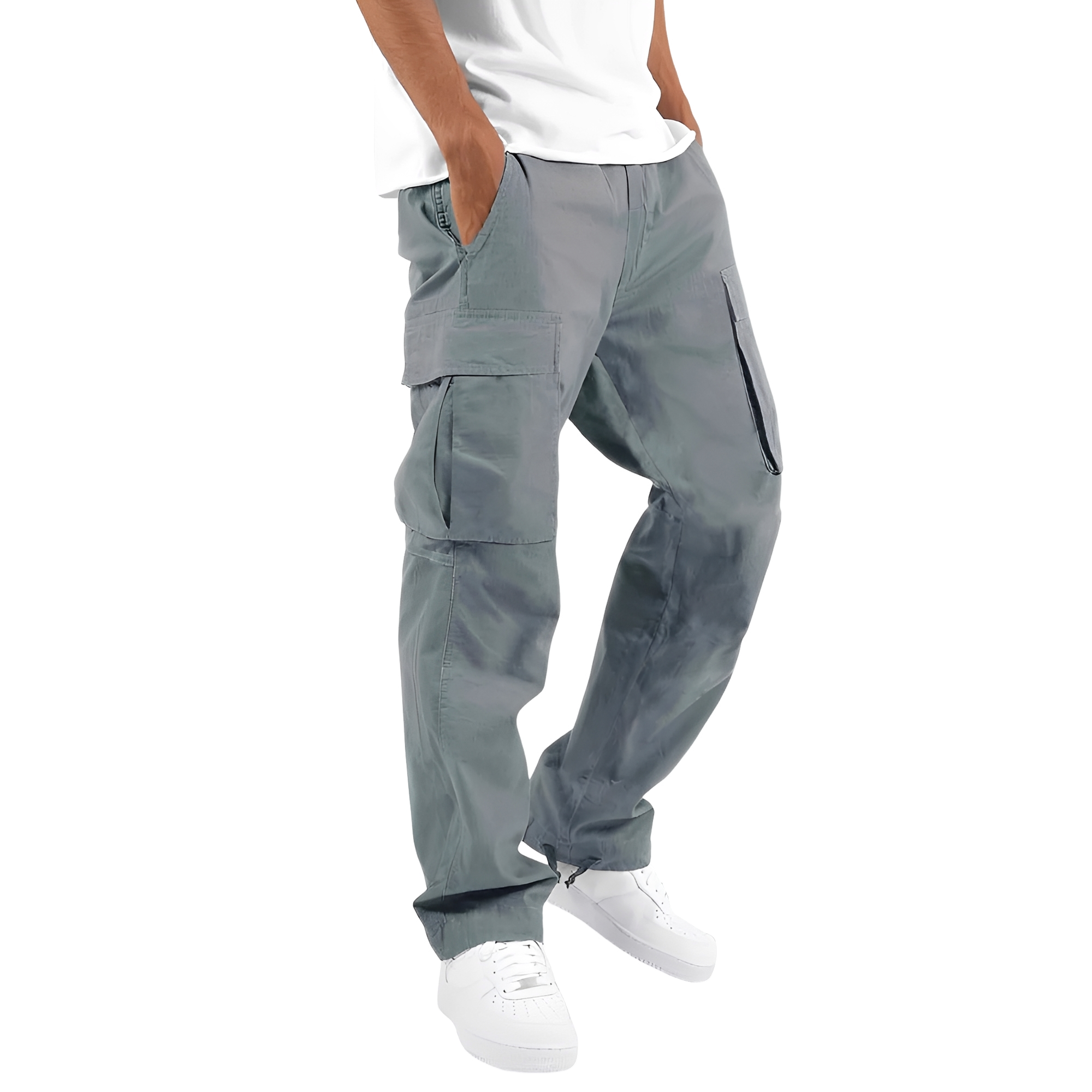 Cooper - Pantalon cargo ample pour hommes avec cordon de serrage