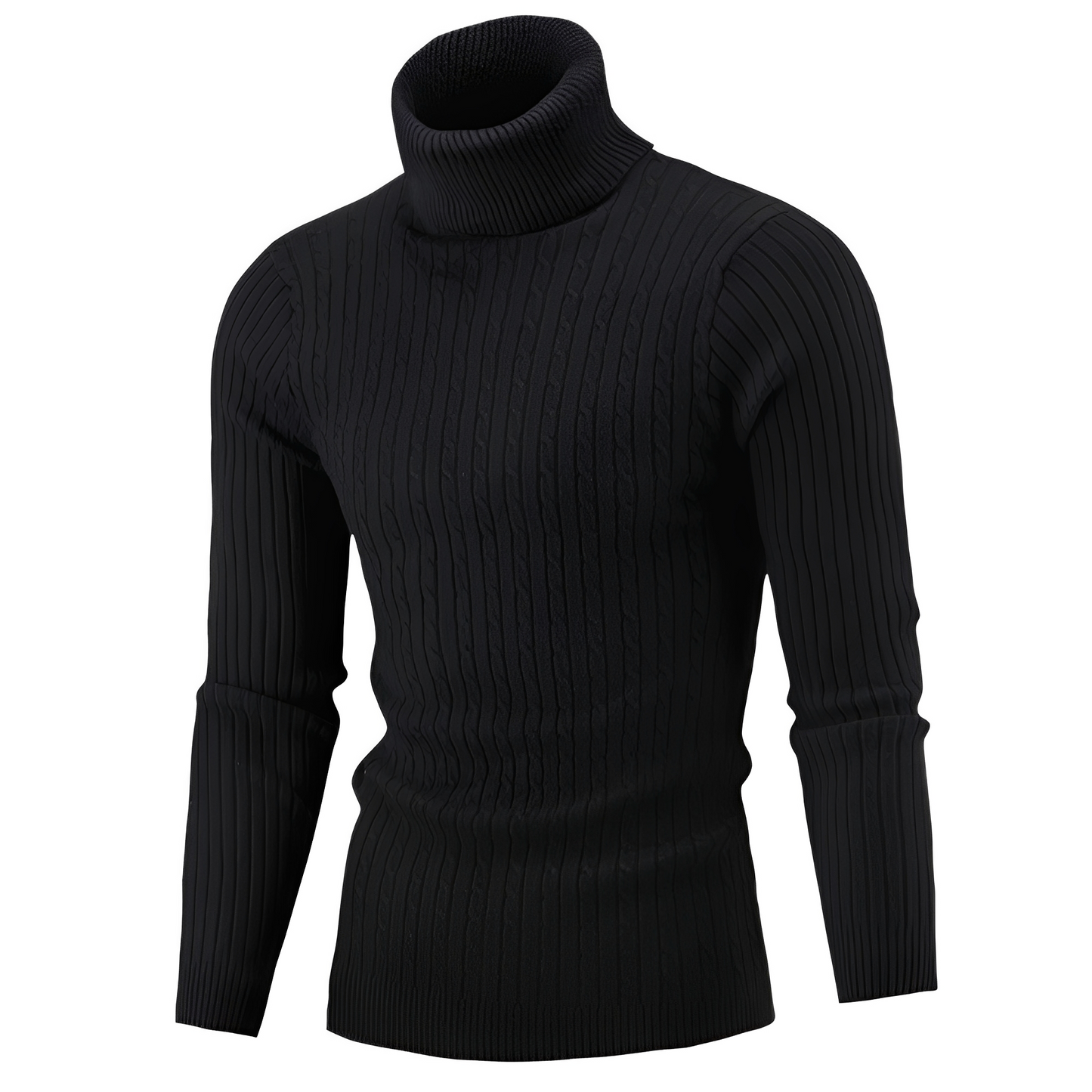 Patrick - Elegant knitted sweater with a turtleneck for men