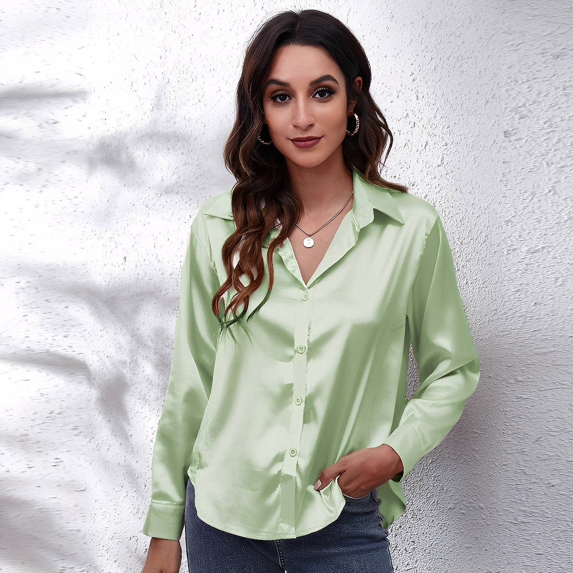 Haylee - Blouse légère et brillante