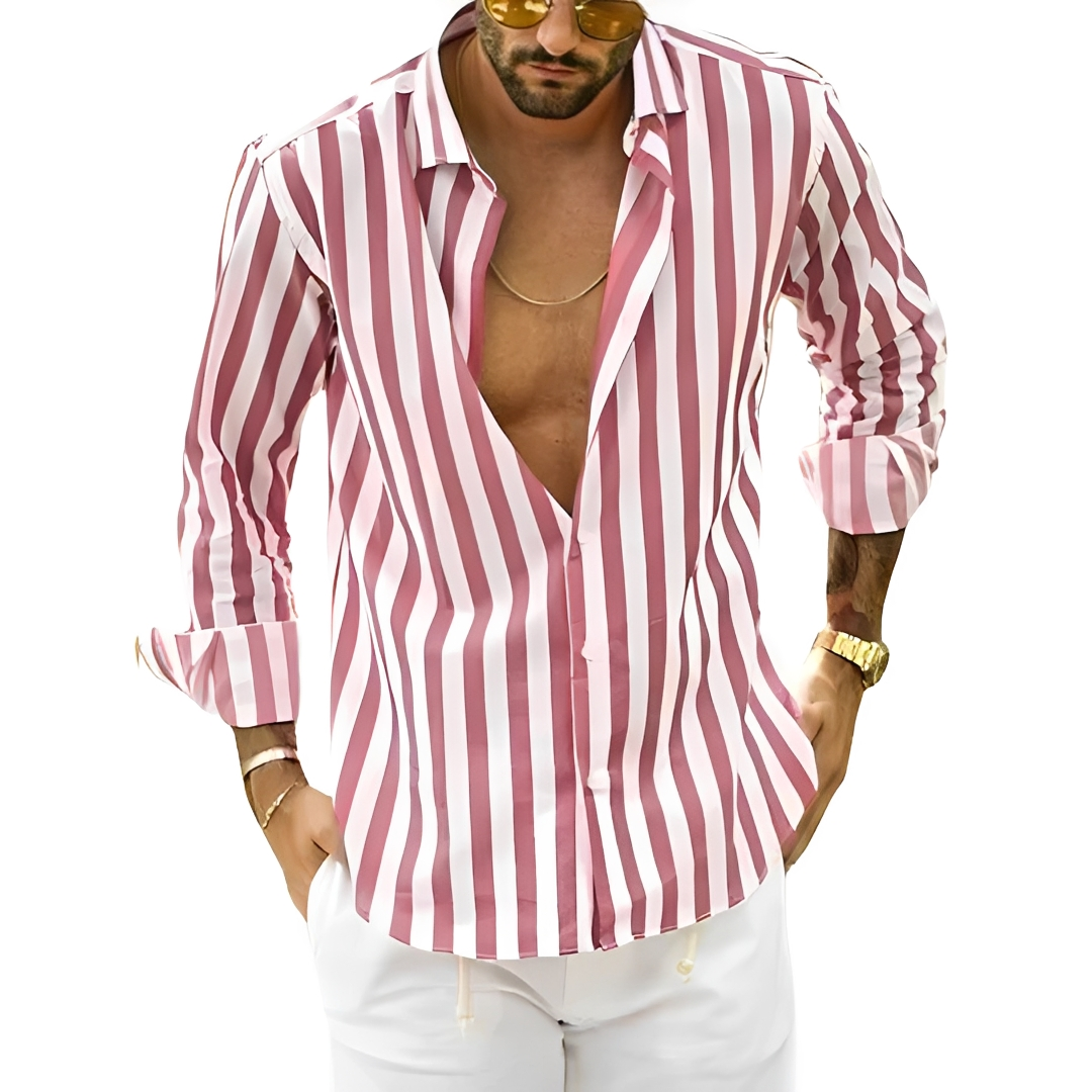 Roldan - Chemise d'été pour homme à rayures
