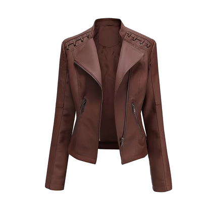 Kortney - Refined leather jacket for women