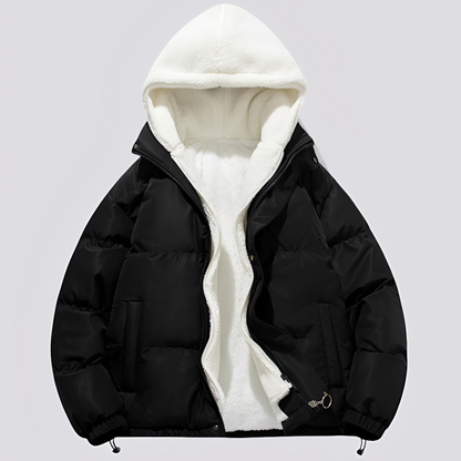 Gary - Warm jacket with hood and zipper for men