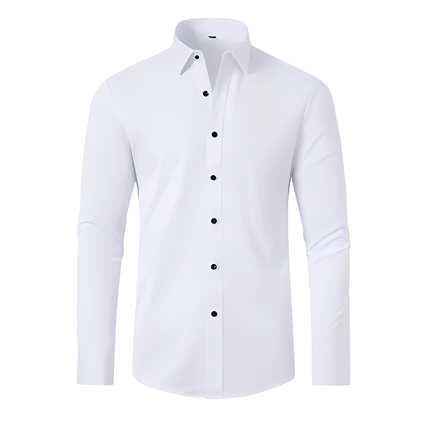 Khenn - Chemise extensible à manches longues pour hommes