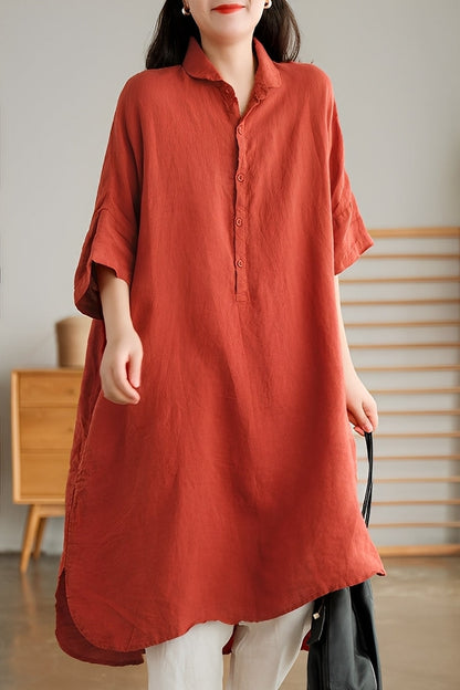 Krystina - Robe large en lin pour femmes