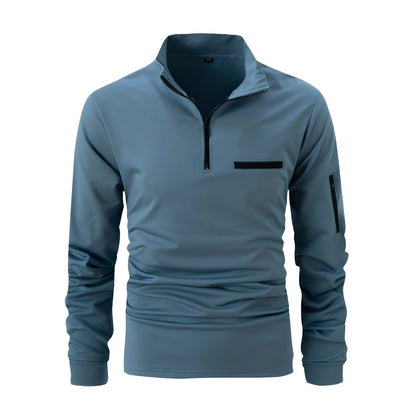 Lucian - Chemise détendue avec fermeture éclair et poche pour hommes