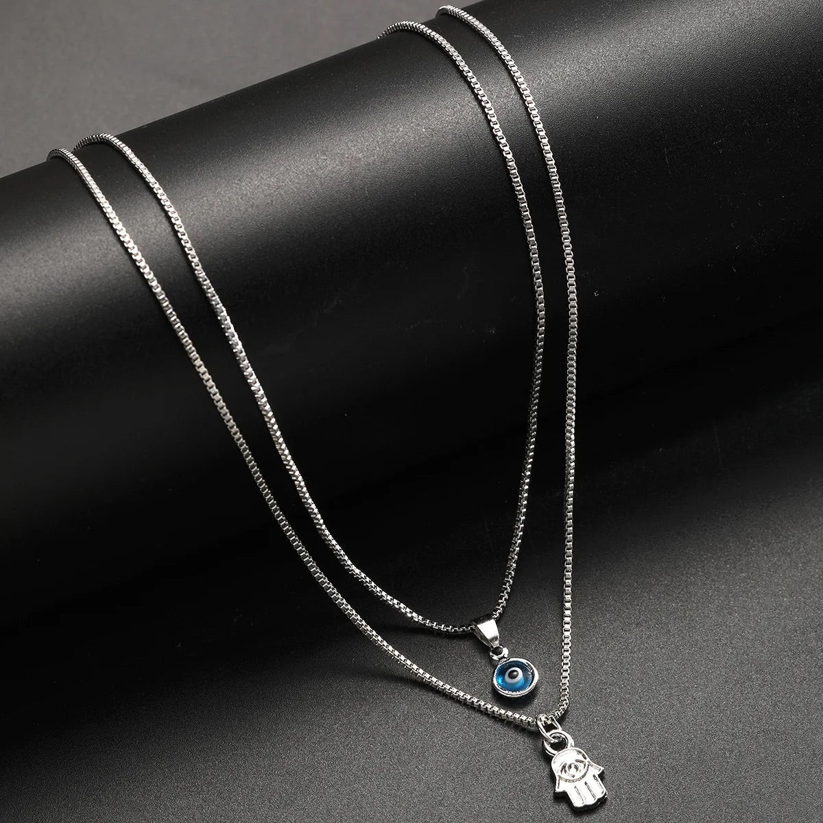 Sahar – Collier à deux rangées de mal d'œil