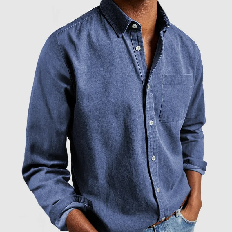 Raynard - Chemise à manches longues simple pour hommes