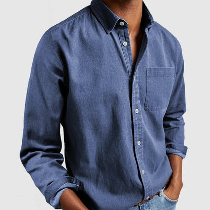 Raynard - Chemise à manches longues simple pour hommes