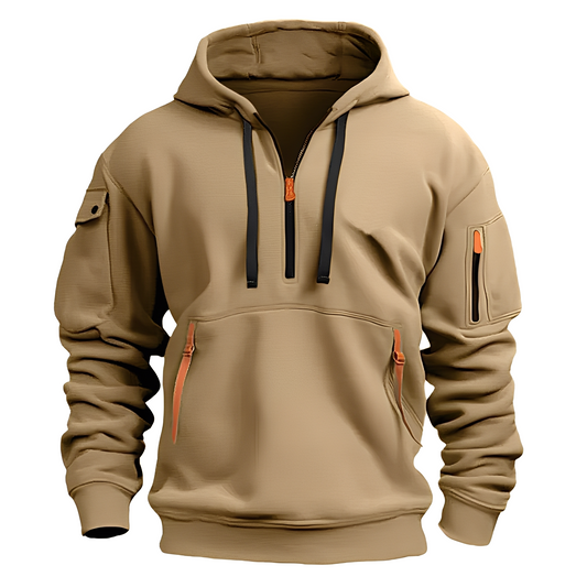 Cornell - Hoodie décontracté et ample avec zip pour hommes