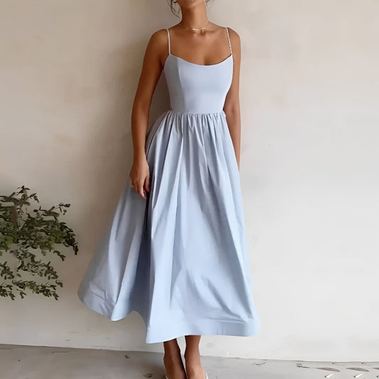 Alexia - Elegant, flowing mid-length dress for women