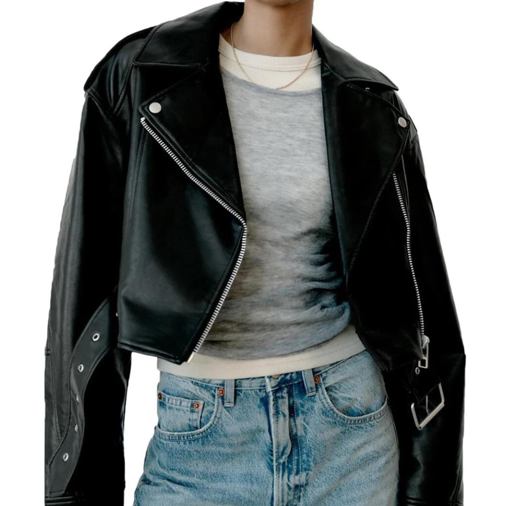 Veste en cuir mince pour femmes - Élégance et confort