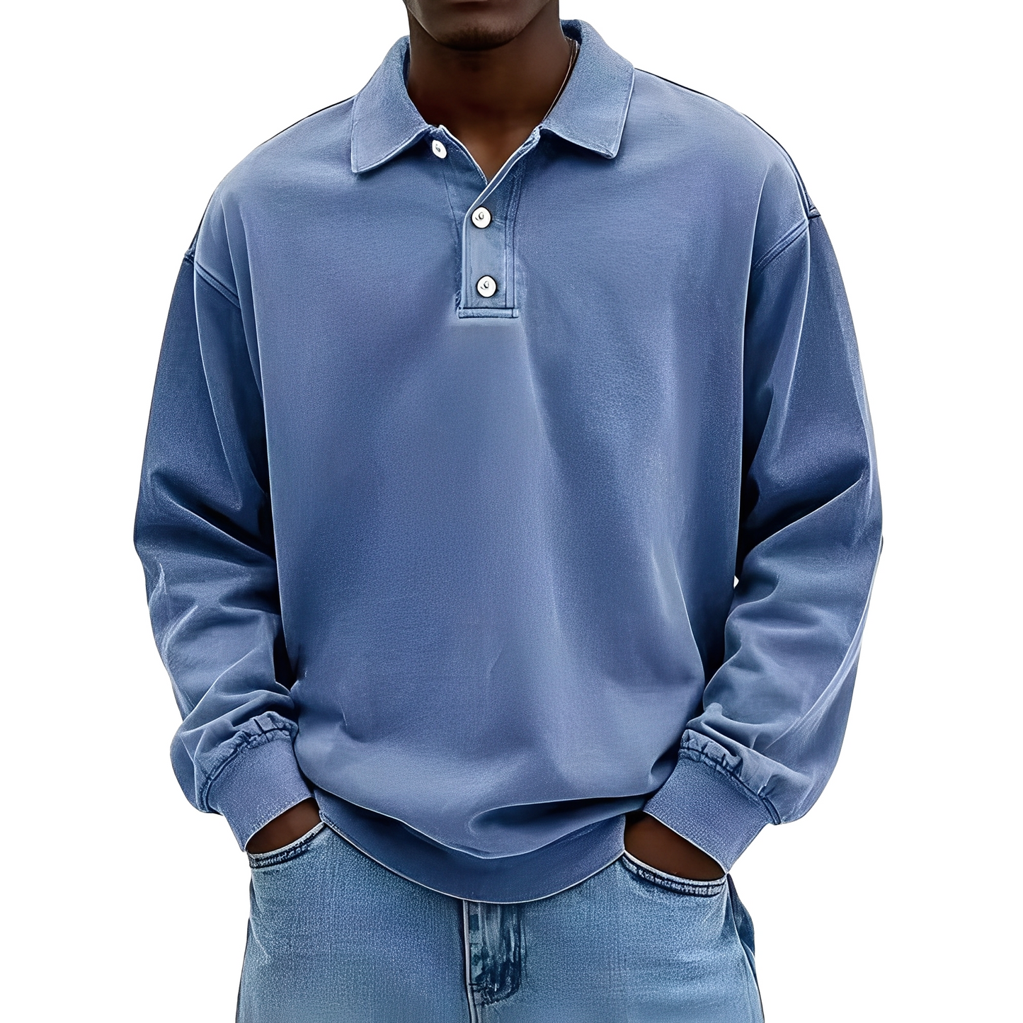 Chris - Chemise en tissu épais classique à manches longues pour homme