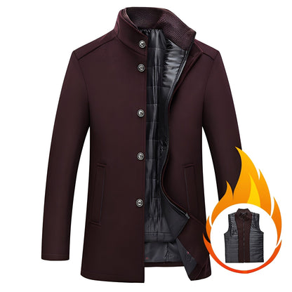 Axton - Veste homme moderne en laine avec gilet