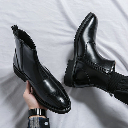 Kennith - Bottes Chelsea en cuir pour hommes, chic et décontractées