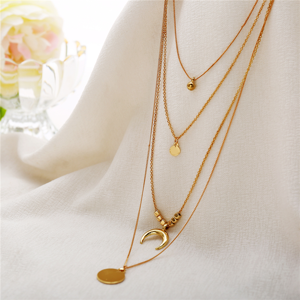 Collier Boho de lune multicouche