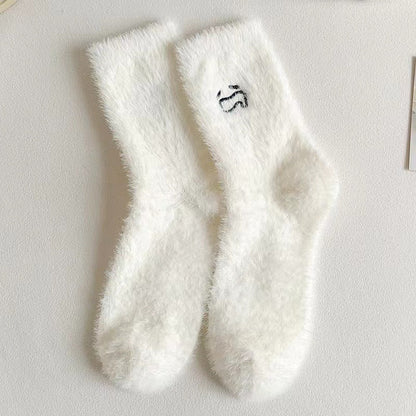 Catherina - Chaussettes mi-hautes en fourrure pour femmes