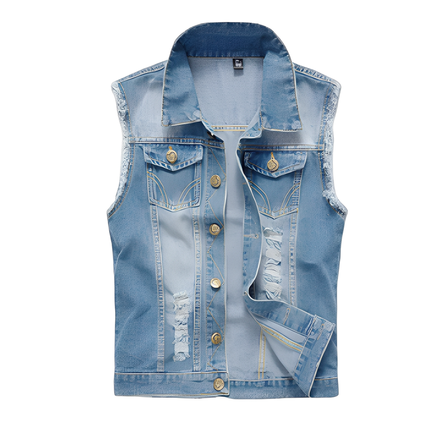 Morley - Veste en jean vintage avec poches pour hommes