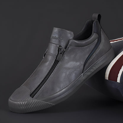 Jerred - Chaussures modernes pour hommes en cuir avec fermeture éclair