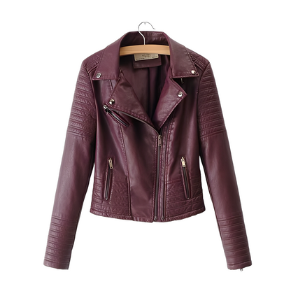 Cherie - Blouson en cuir mince et chic pour femmes