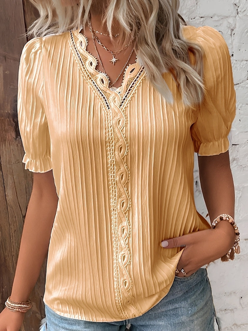 Kristina - Blouse élégante avec col en V pour femmes