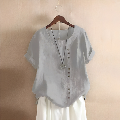 Corrine - Chemise classique et ample en lin pour femmes