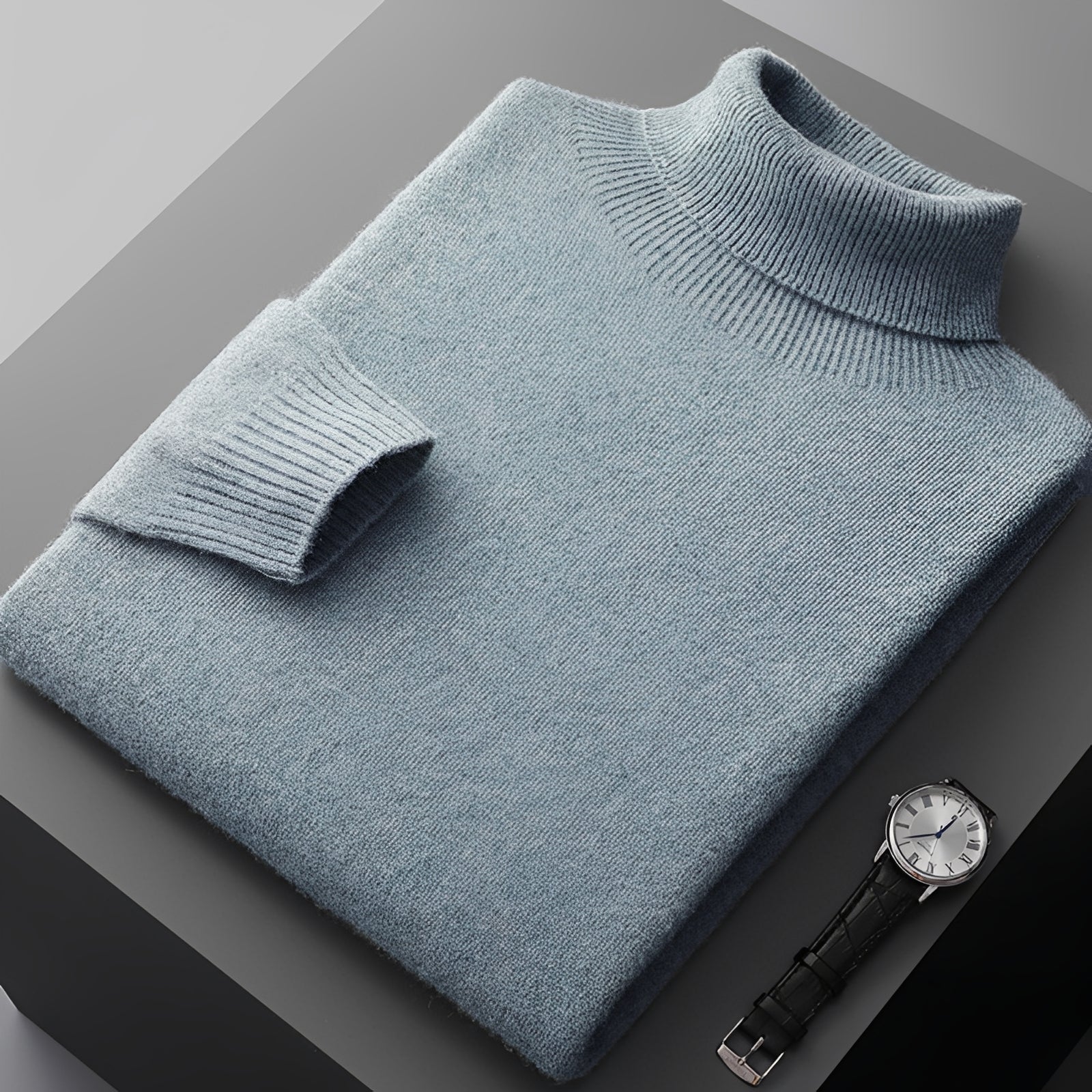 Adrian - Pull large col roulé pour hommes