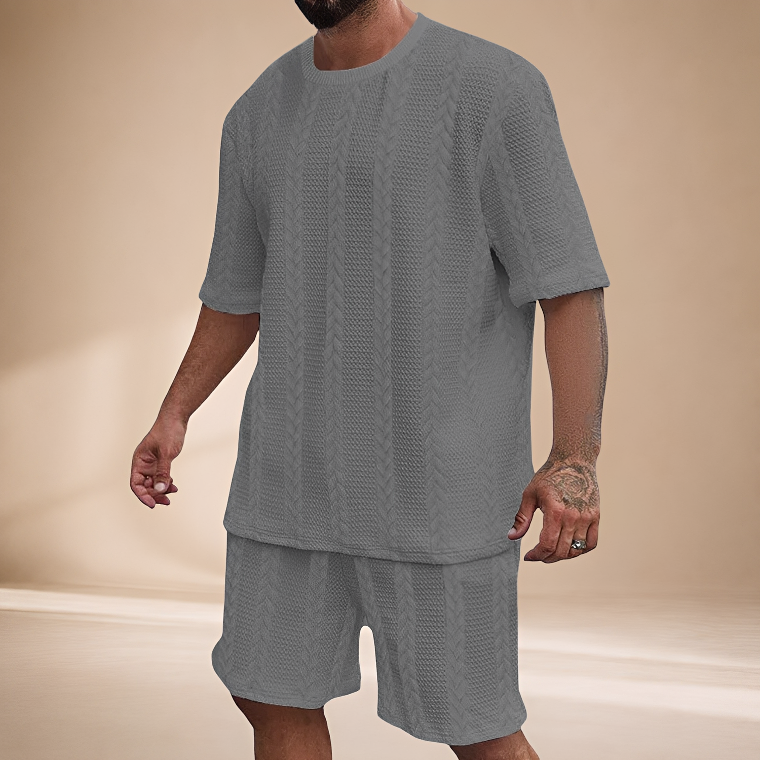 Johnston - Ensemble T-shirt et Shorts Amples