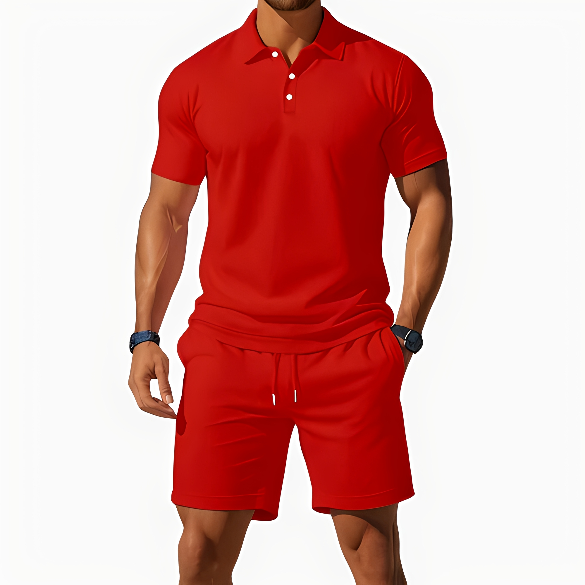 Aldrin - Ensemble polo et short homme tendance