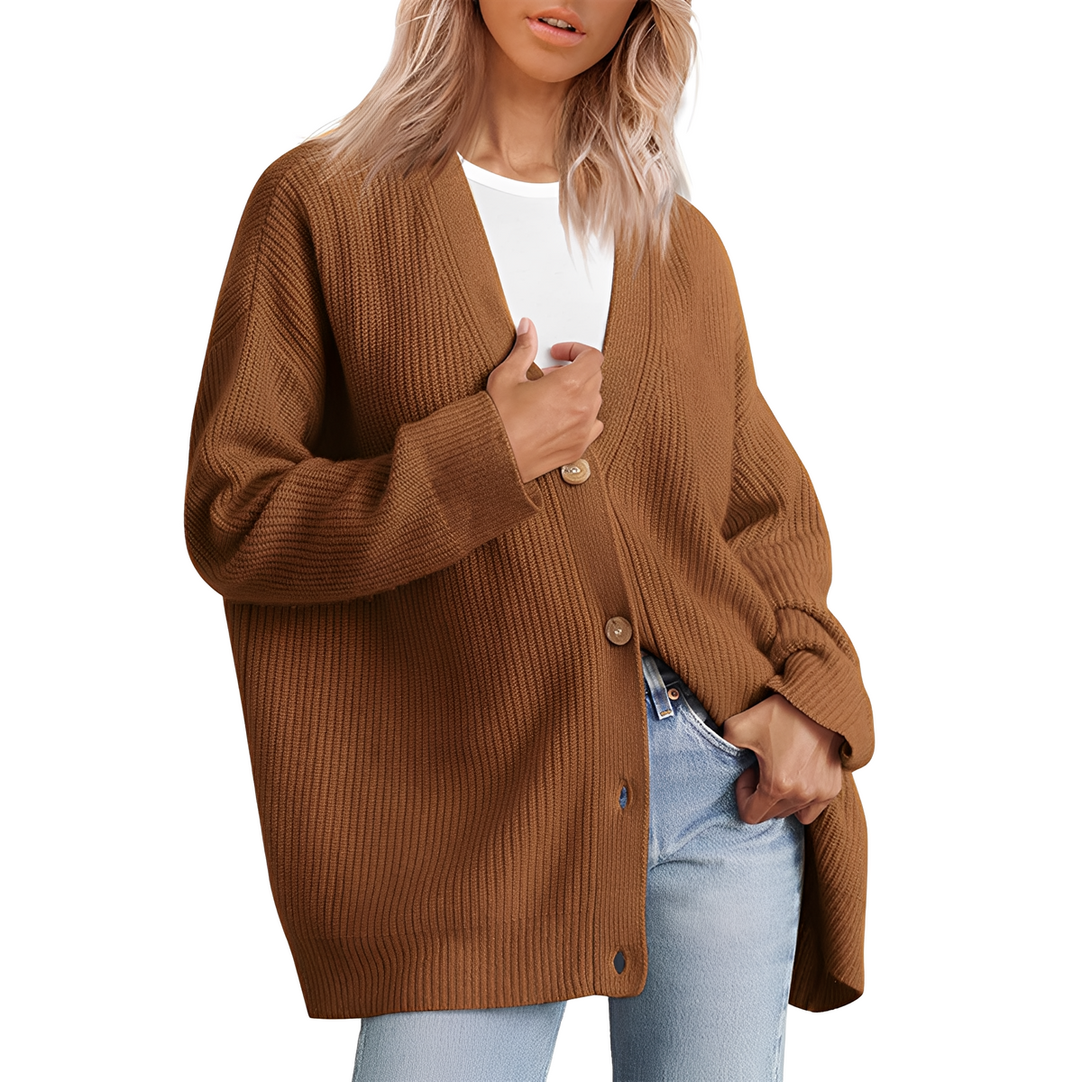 Christal - Pull chaud à coupe décontractée
