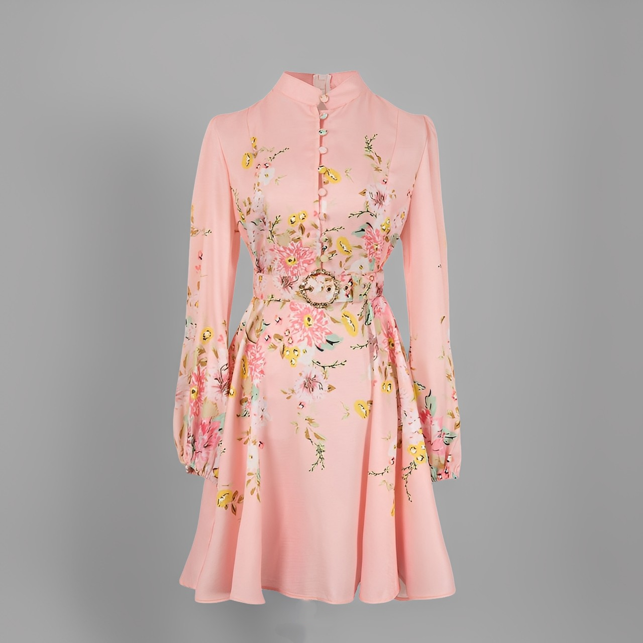 Debra - Robe courte chic avec boutons pour femmes