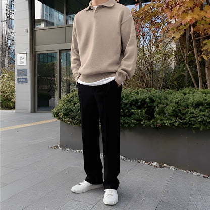 Bernard - Herren Langarm-Polo aus Maschenware