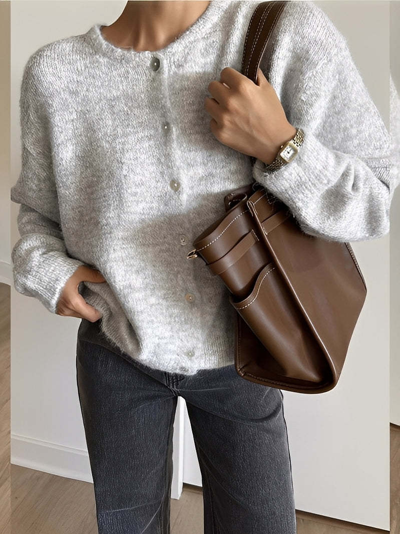 Rowena - Manteau vintage en laine avec boutons pour femmes