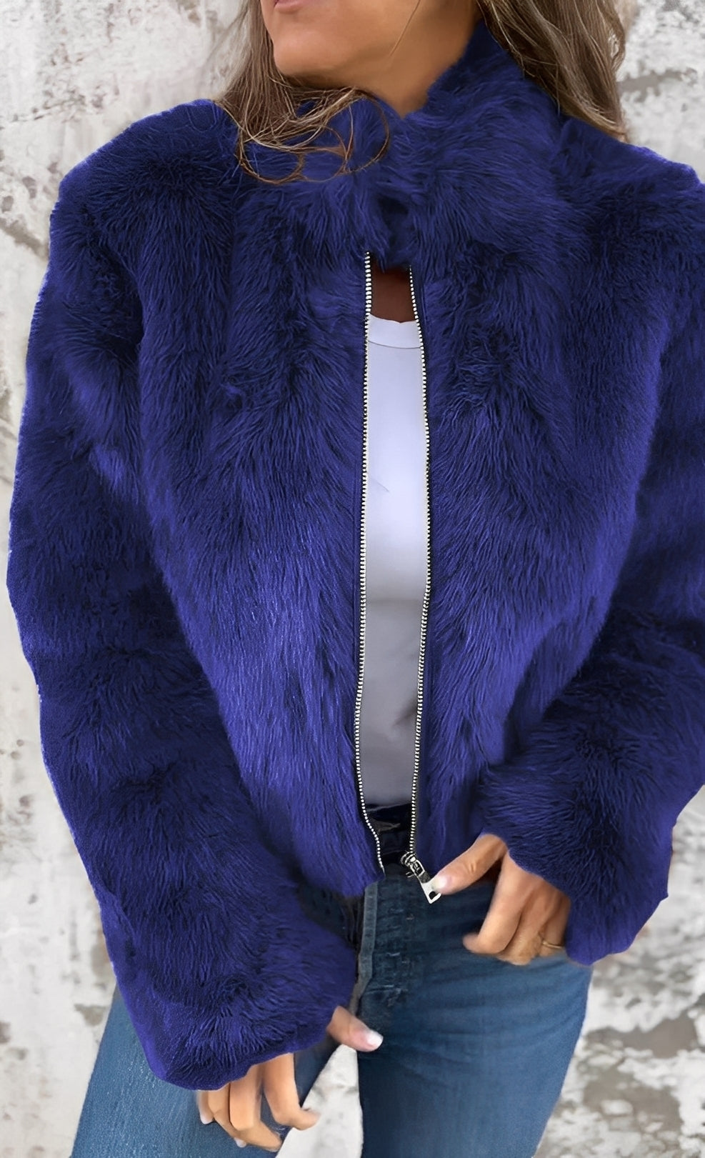 Amanda - Manteau tendance en fausse fourrure pour femmes