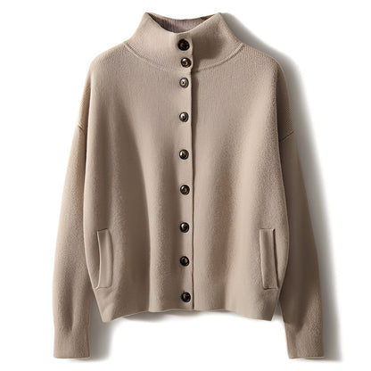 Evelynn - Pull tricoté chic avec col haut pour femmes