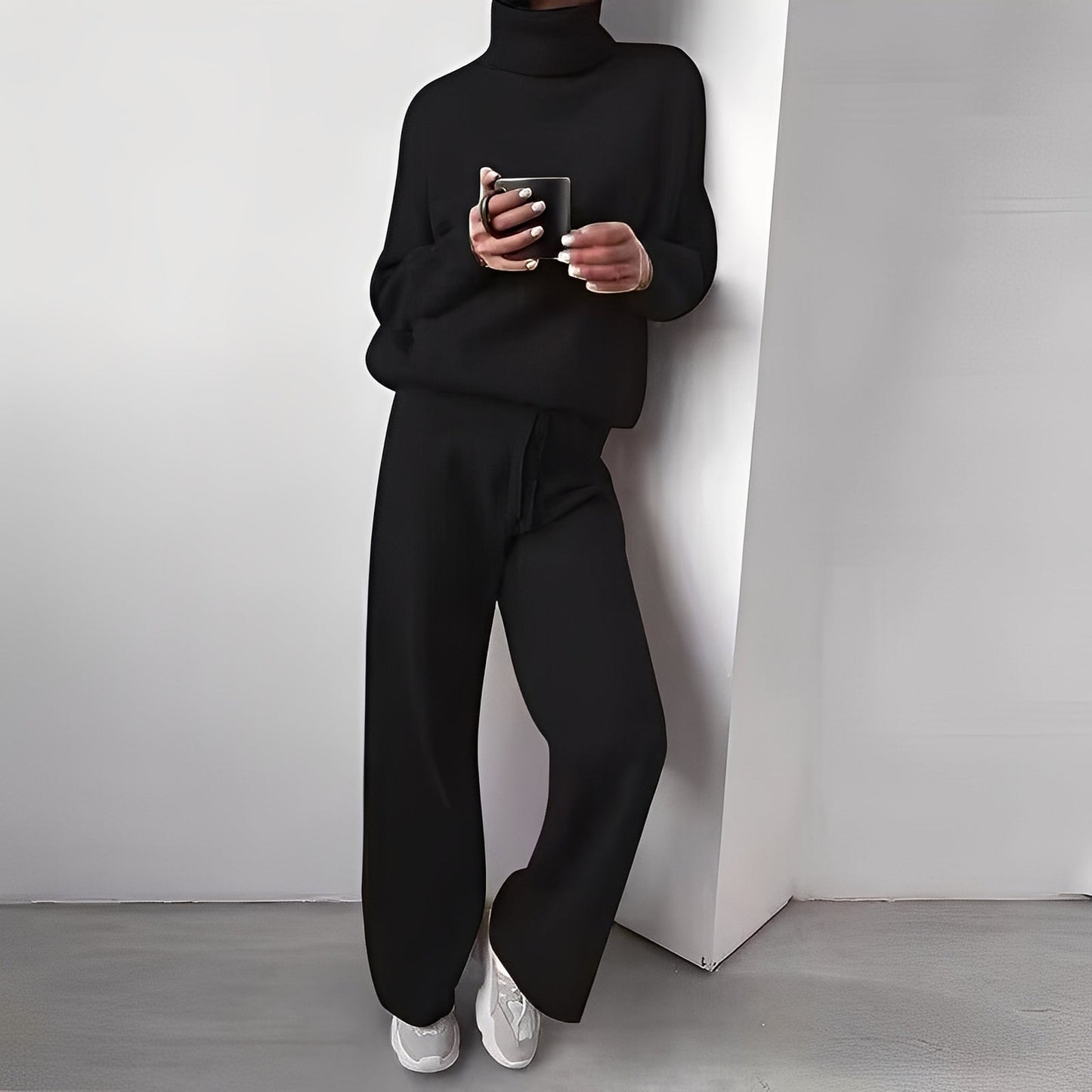 Kimberlee - Ensemble simple à col roulé pour femmes