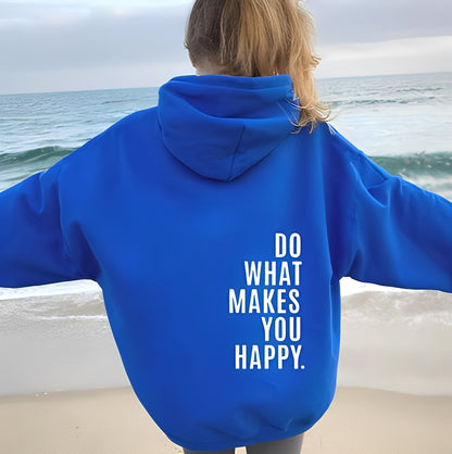 Adrienne - Stylish hooded sweatshirt with inscription for women
