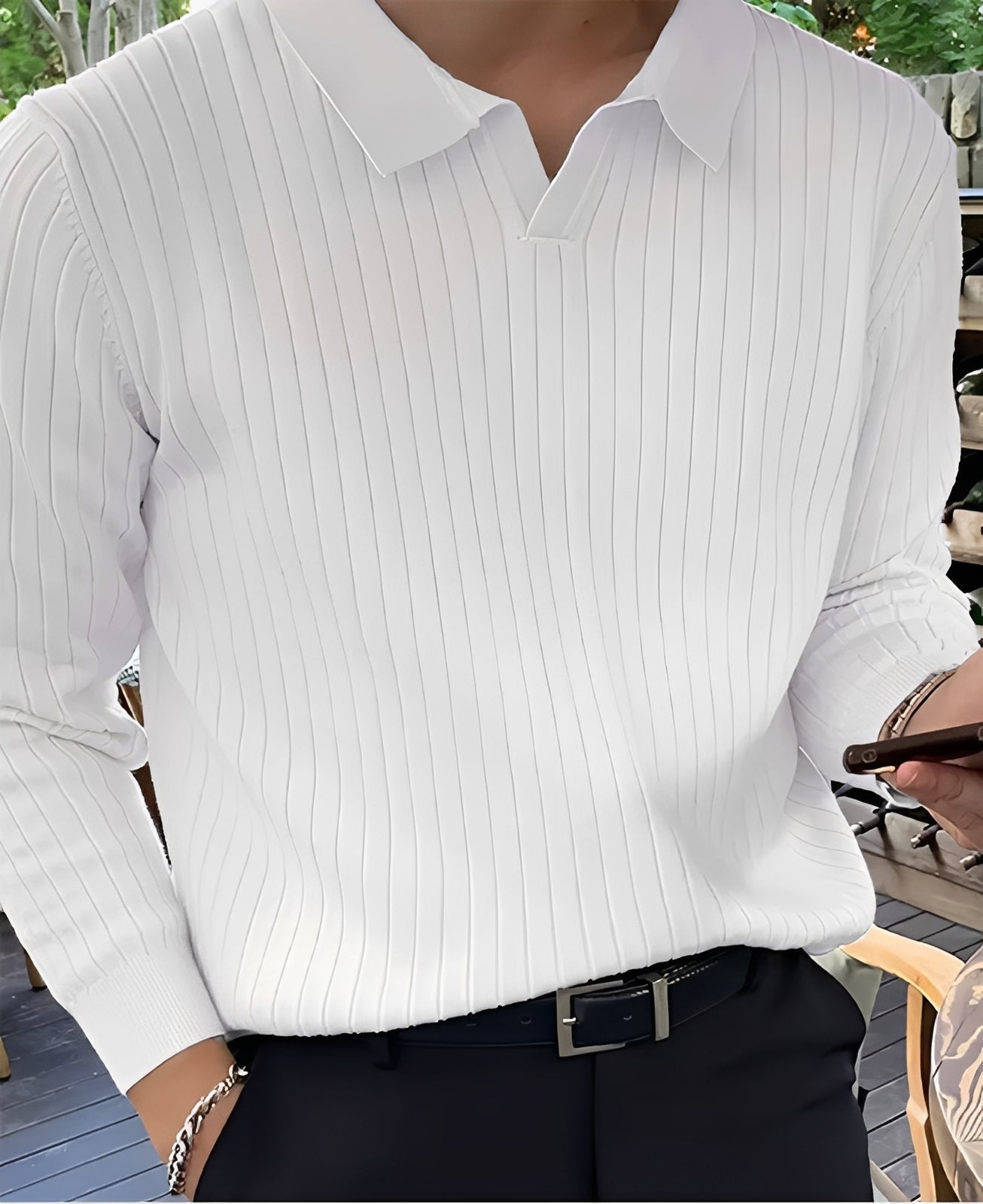 Hector - Klassischer, enganliegender Strickpullover für Herren