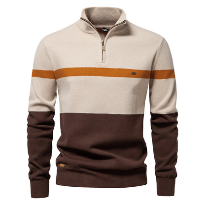 Johnson - Trendy pullover with quarter zipper for men