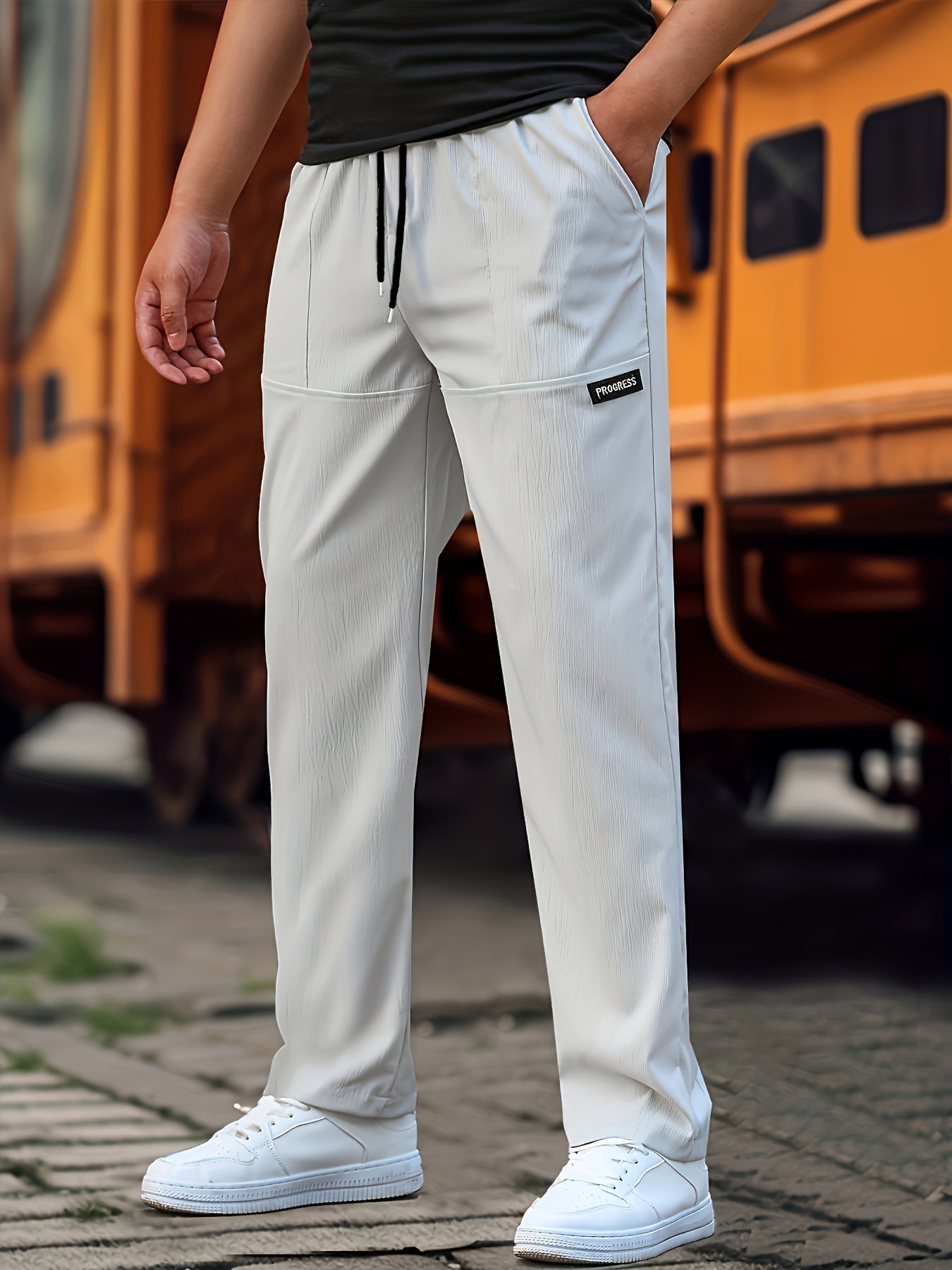 Esmund - Pantalon de jogging décontracté avec lien pour hommes
