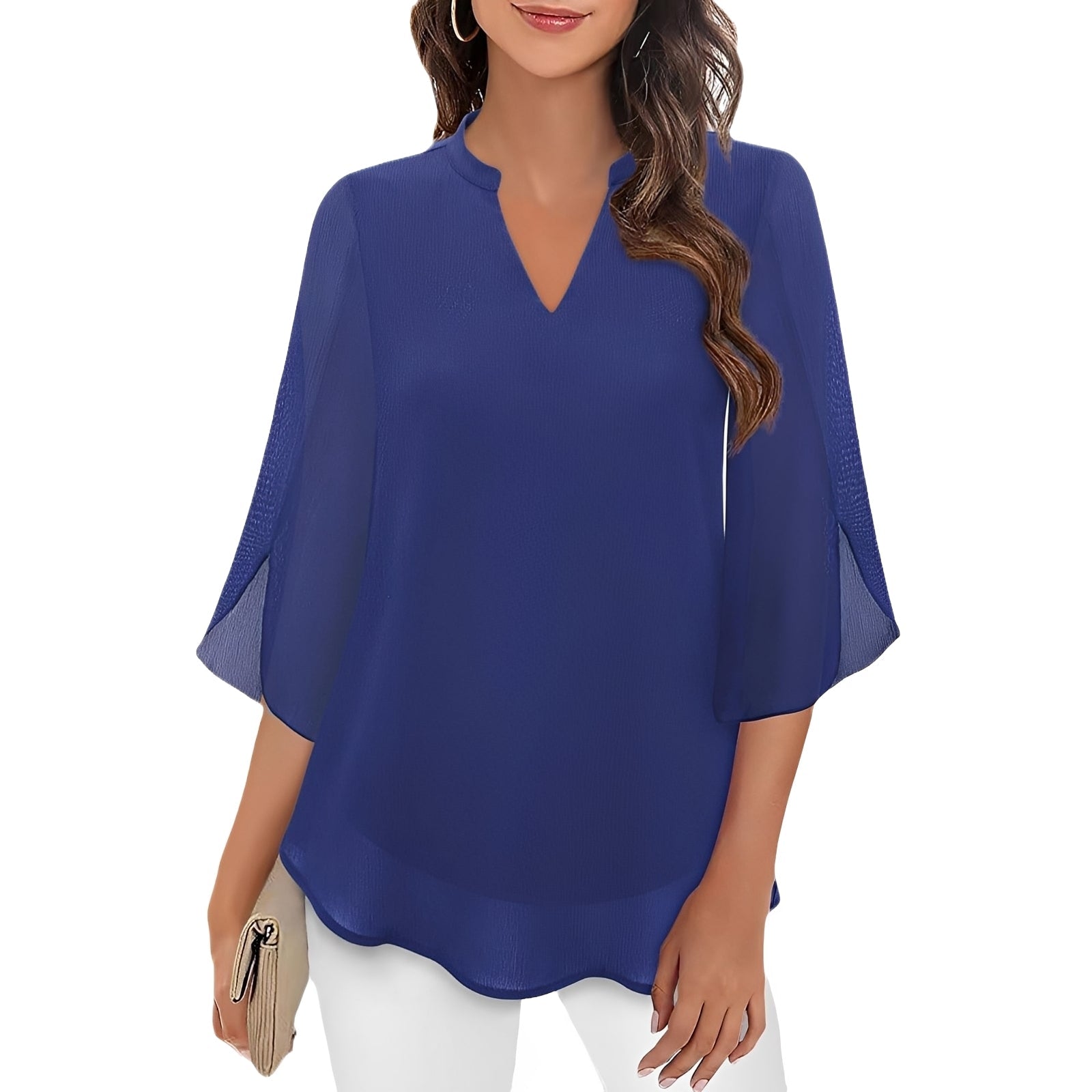 Vanessa - Blouse ample à col en V pour femmes