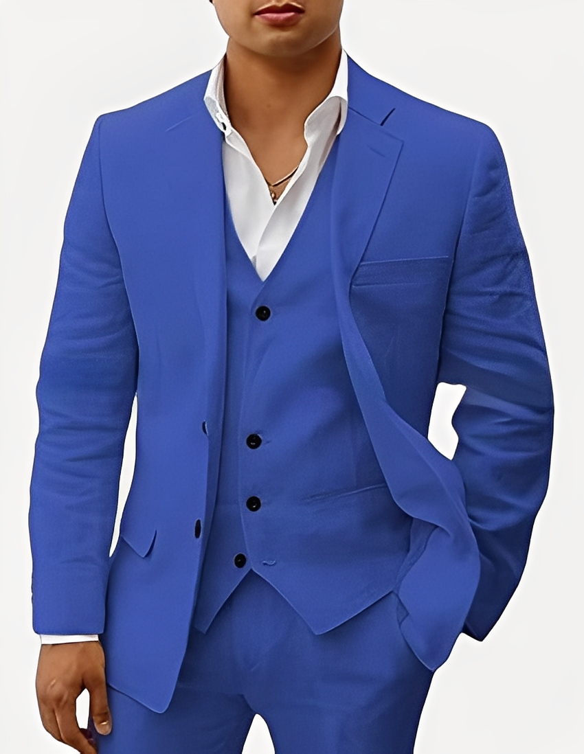 Beckham - Costume élégant en lin pour hommes, trois pièces