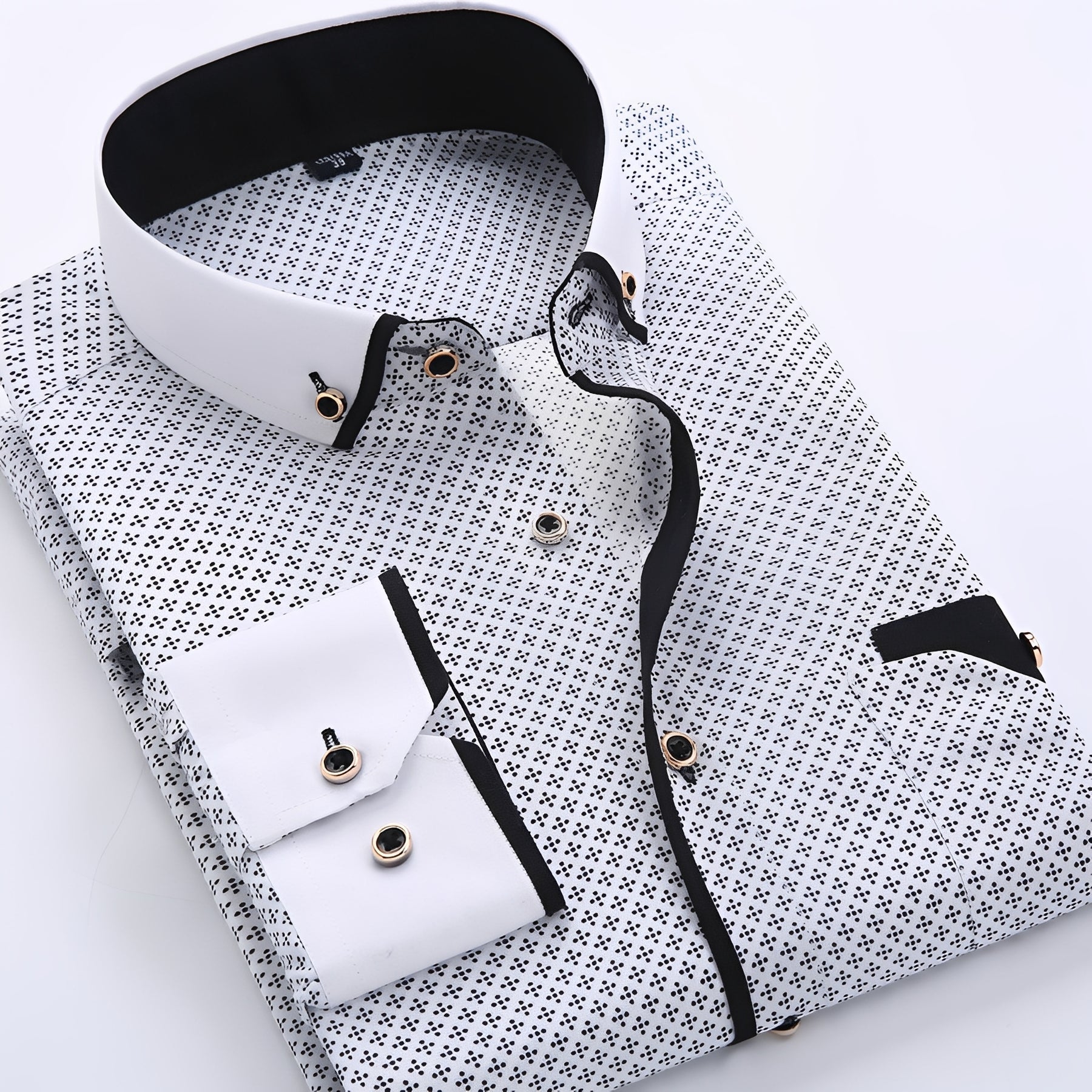 Nolhan - Chemise classique à manches longues pour hommes