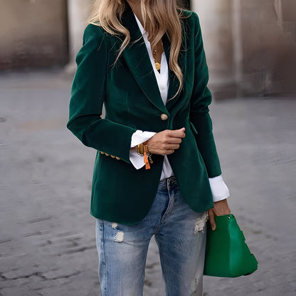 Alise - Blazer chic et ajusté en velours pour femmes