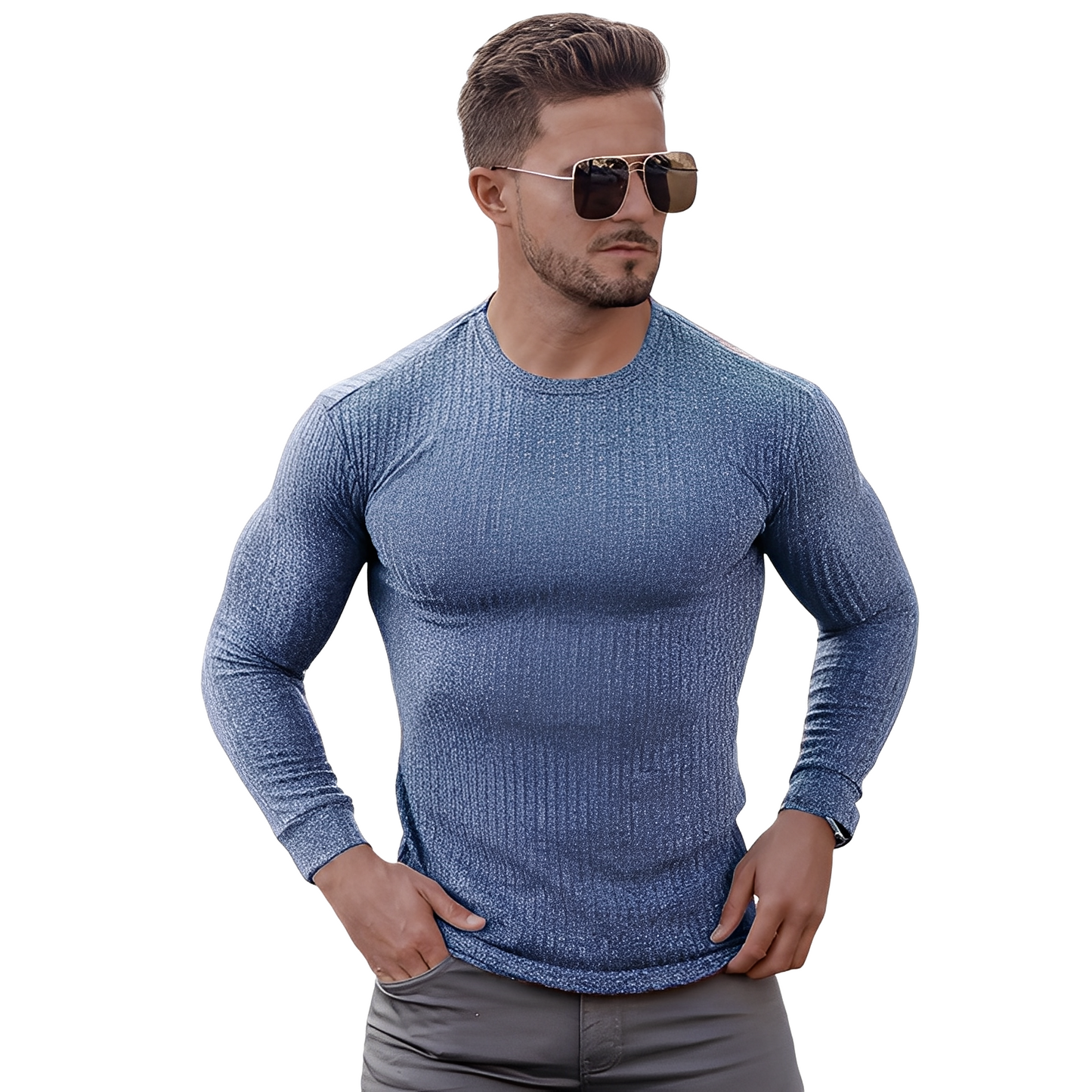 Wynne - Pull simple ajusté pour hommes