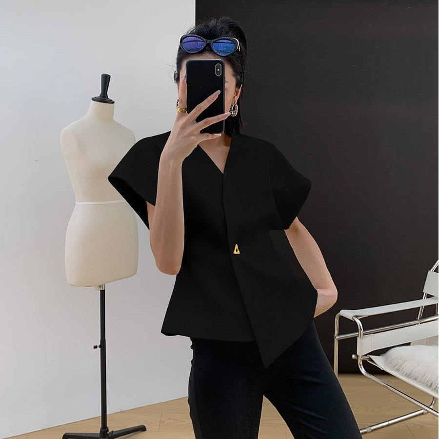 Cherie - Veste sans manches à coupe irrégulière pour femmes