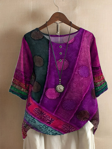 Hennie - Chemise imprimée, coupe ample pour femmes