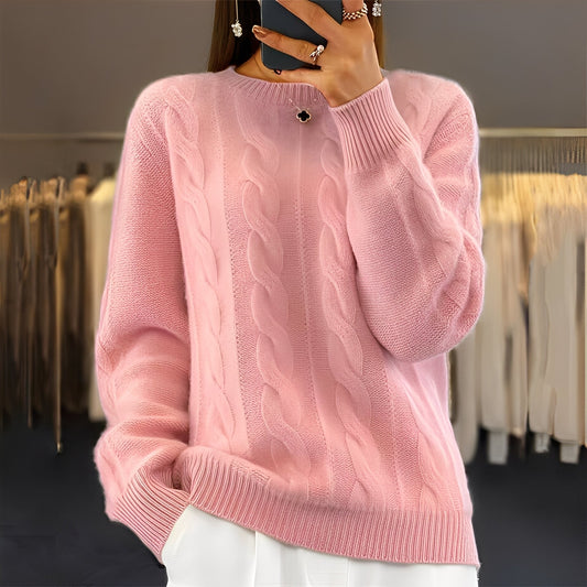 Theresa - Warm and classic wool sweater for women