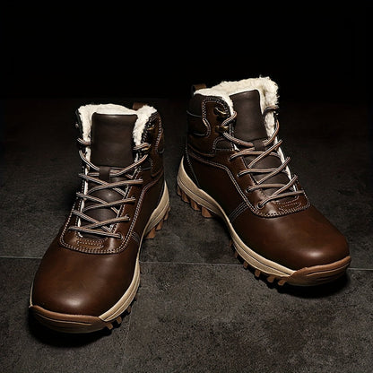 Miroslav - Bottes-d'hiver en cuir vintage - Pour homme stylé
