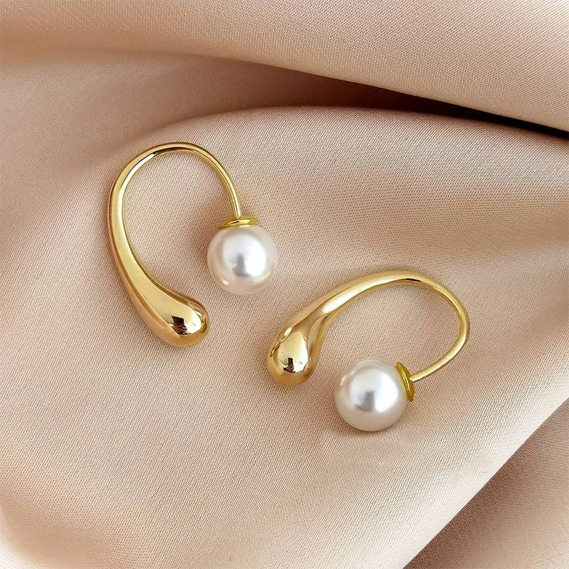 Boucle d'oreille goutte d'eau de perles - Boucle d'oreille goutte d'eau avec fermeture de perles