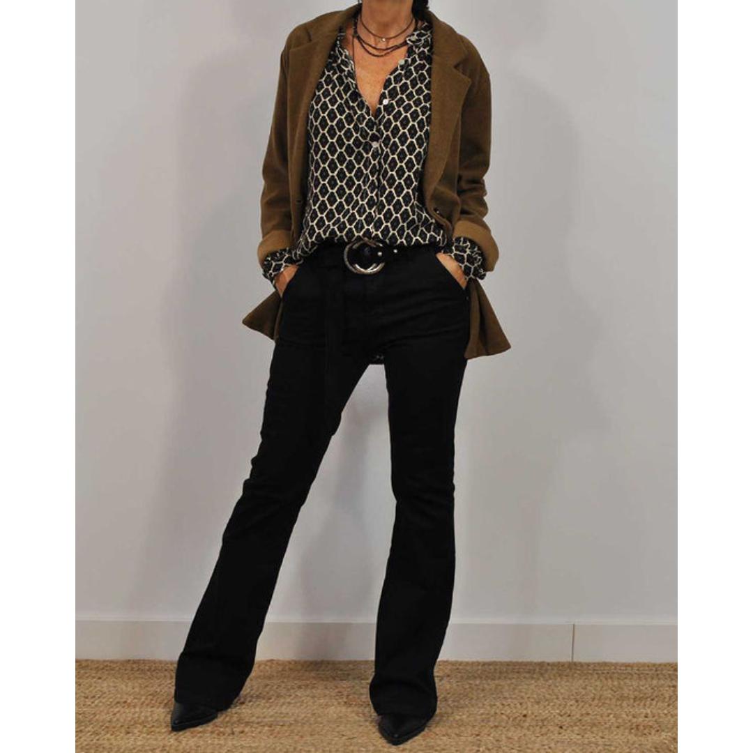 Zara - Blouse Décontractée à Col en V